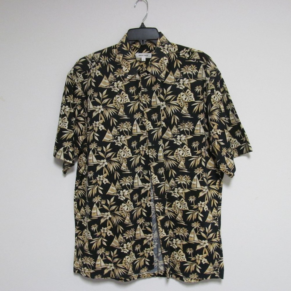 Pierre Cardin Tropical Mens Short Sleeve Shirt Size L